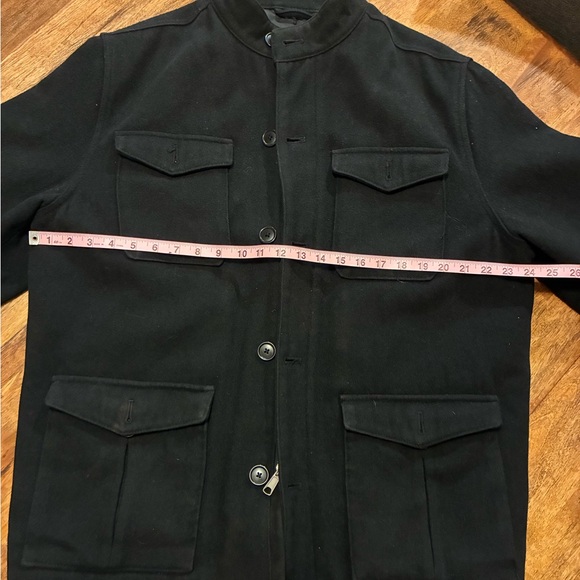 Old Navy Black Wool Military Field Jacket - Picture 3 of 5